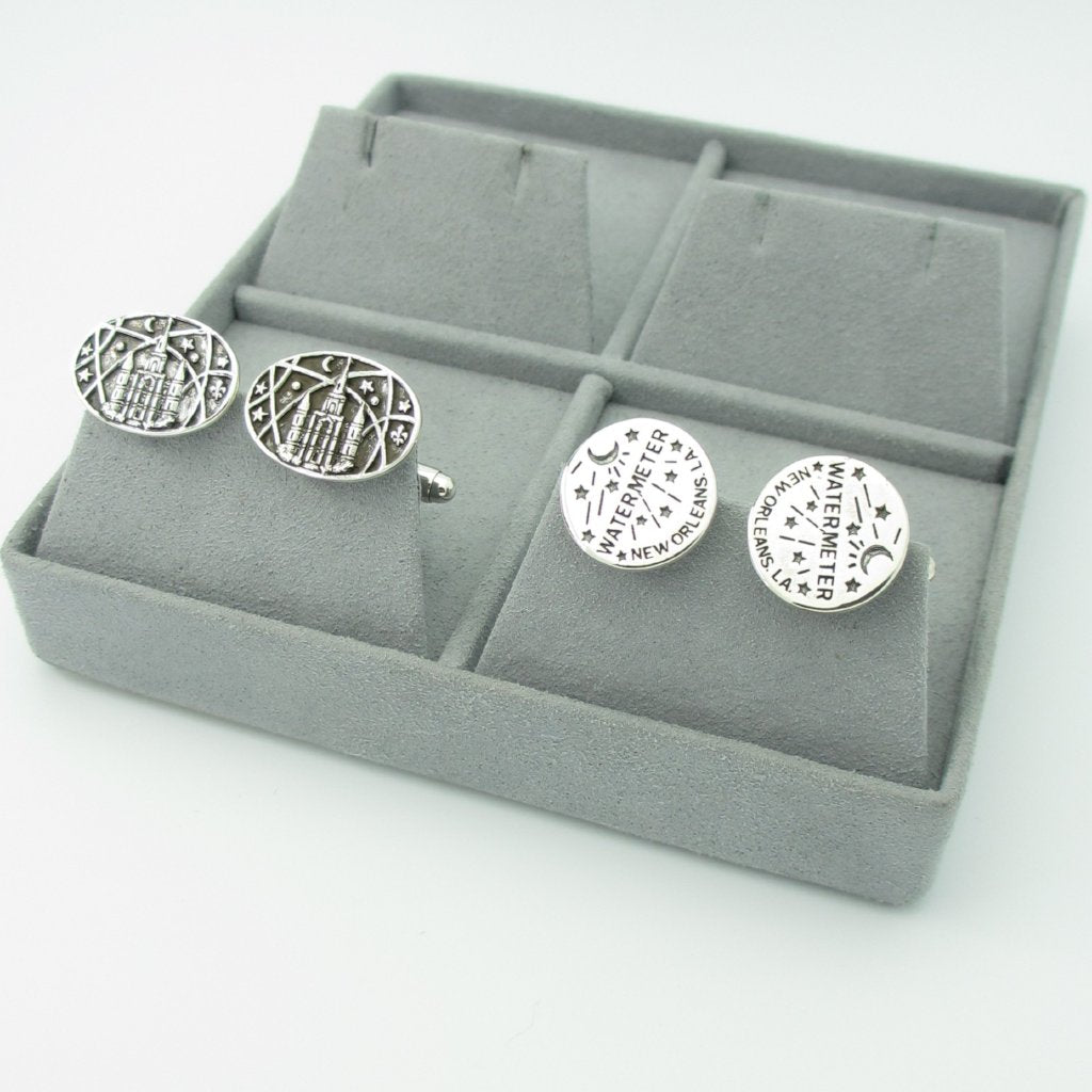 4-Pair Cufflink/Stud Earring