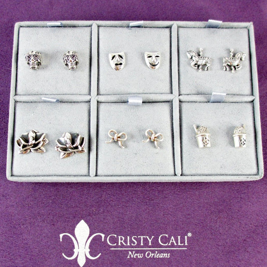 6-Pair Stud Earrings