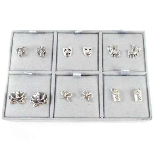 6-Pair Stud Earrings