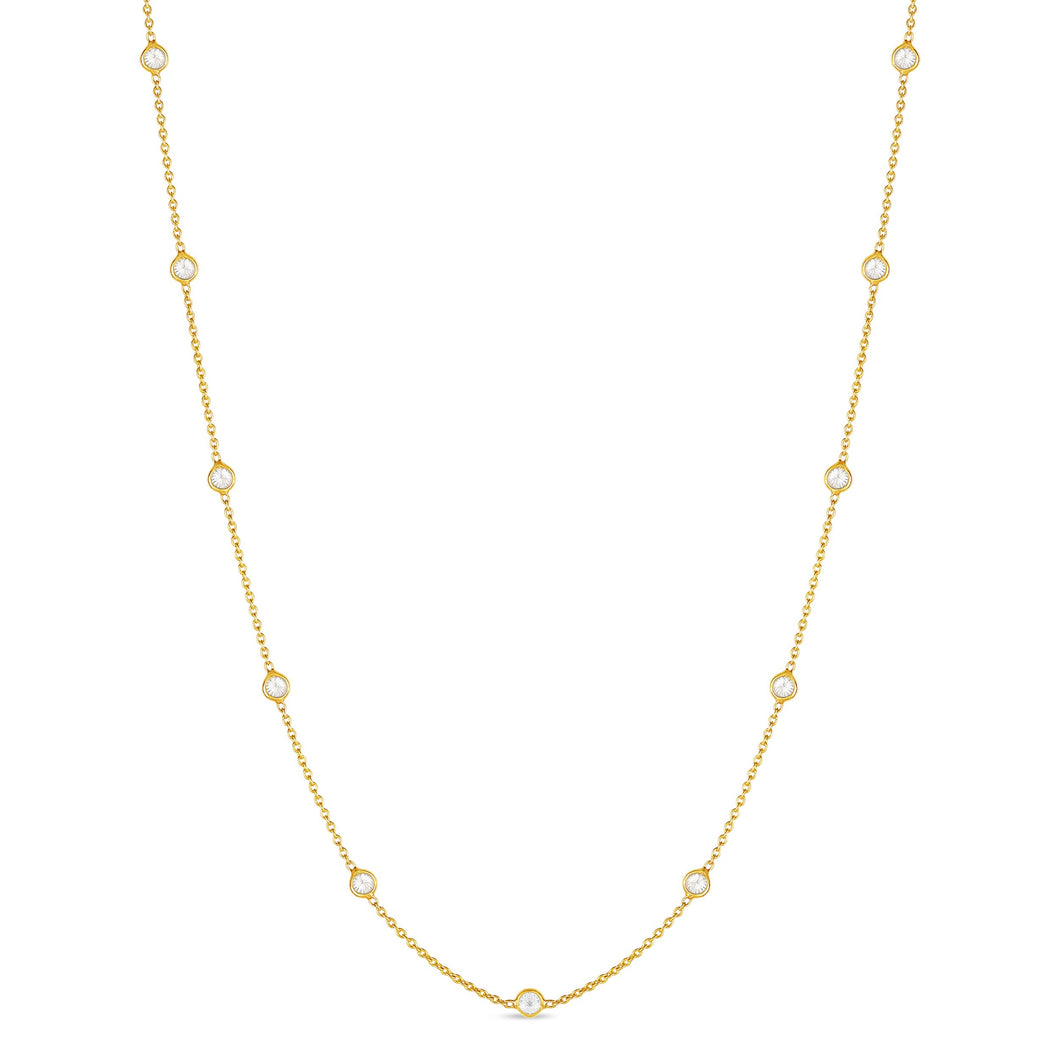 18K Yellow Gold & Diamond Necklace